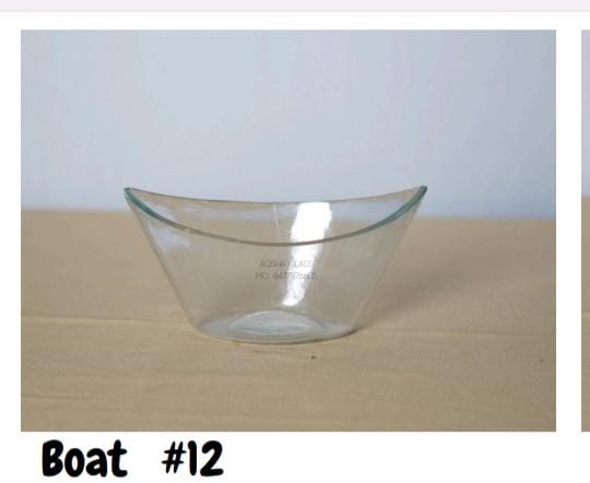 Boat Shape Glass Vase