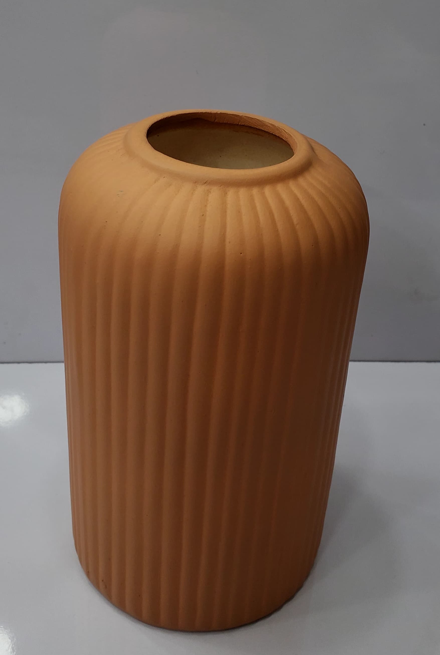 Cylinder Shape Ceramic Flower Vase
