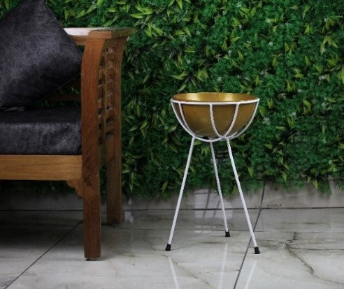 Round Shape Standing Metal Pot